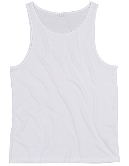 Drop Armhole Vest in White, Größe XL