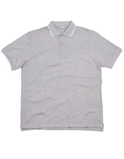 The Tipped Polo in Heather Grey Melange, Größe XXL