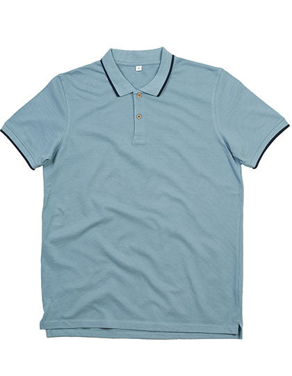 The Tipped Polo in Light Denim, Größe XXL