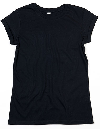 Women´s Roll Sleeve T in Black, Größe XS