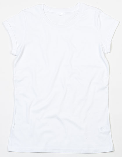 Women´s Roll Sleeve T in White, Größe XS