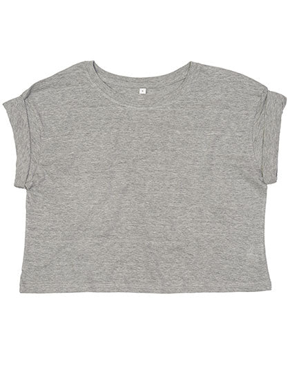 Women´s Crop Top T in Heather Grey Melange, Größe XS