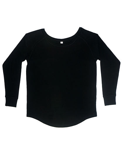 Women´s Loose Fit Long Sleeve T in Black, Größe XL