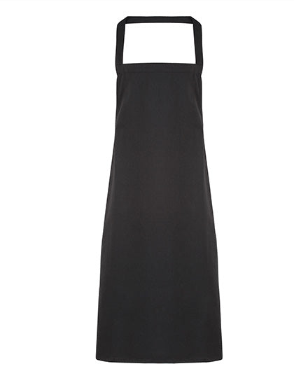 Organic Cotton Bib Apron (No Pocket) in Black (ca. Pantone Black C), Größe 60 x 87 cm