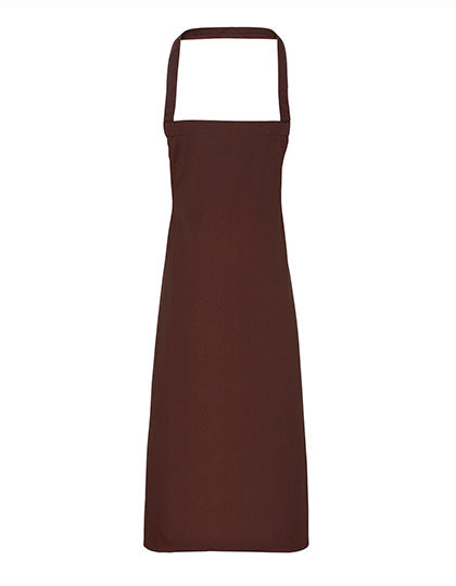 Organic Cotton Bib Apron (No Pocket) in Brown (ca. Pantone 476C), Größe 60 x 87 cm