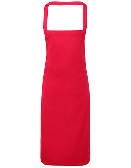 Organic Cotton Bib Apron (No Pocket) in Hot Pink (ca. Pantone 214C), Größe 60 x 87 cm
