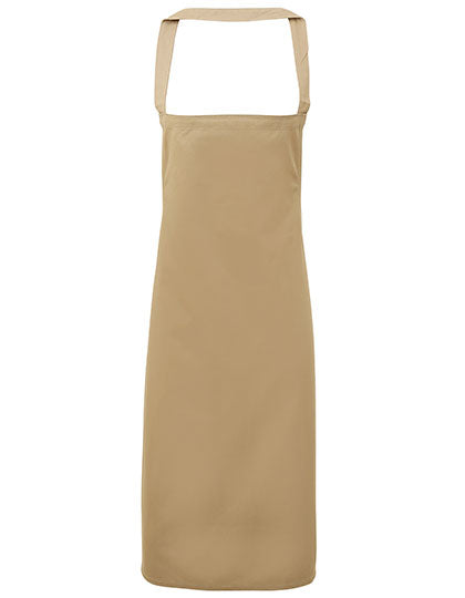 Organic Cotton Bib Apron (No Pocket) in Khaki (ca. Pantone 7503C), Größe 60 x 87 cm