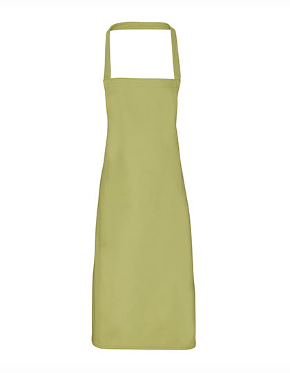 Organic Cotton Bib Apron (No Pocket) in Lime (ca. Pantone 382C), Größe 60 x 87 cm