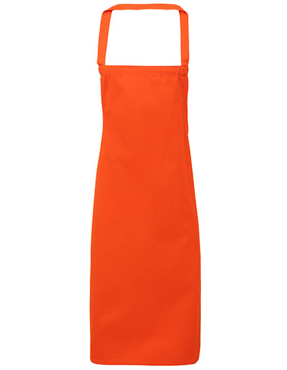 Organic Cotton Bib Apron (No Pocket) in Orange (ca. Pantone 1655C), Größe 60 x 87 cm