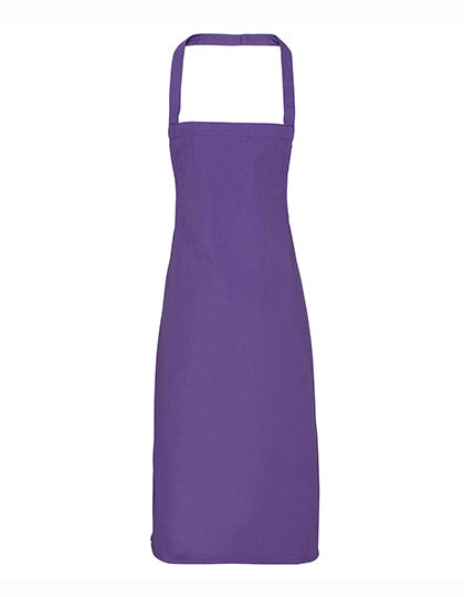 Organic Cotton Bib Apron (No Pocket) in Purple (ca. Pantone 269C), Größe 60 x 87 cm