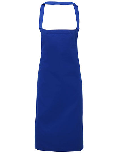 Organic Cotton Bib Apron (No Pocket) in Royal (ca. Pantone 286C), Größe 60 x 87 cm