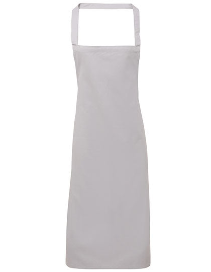 Organic Cotton Bib Apron (No Pocket) in Silver (ca. Pantone 428C), Größe 60 x 87 cm