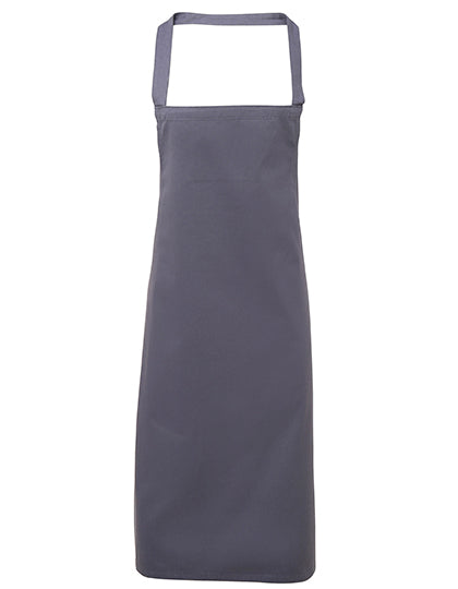 Organic Cotton Bib Apron (No Pocket) in Steel (ca. Pantone 6545C), Größe 60 x 87 cm