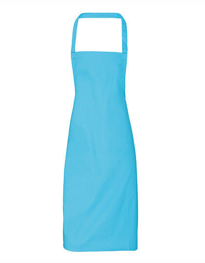 Organic Cotton Bib Apron (No Pocket) in Turquoise (ca. Pantone 312C), Größe 60 x 87 cm