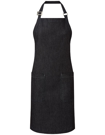 Organic Denim Fairtrade Bib Apron in Indigo Denim, Größe 80 x 72 cm