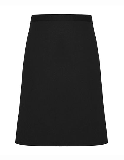Mid-Length Apron (Fairtrade Cotton) in Black (ca. Pantone Black C), Größe 70 x 50 cm