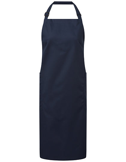 Recycled & Organic Fairtrade Bib Apron in Navy (ca. Pantone 533C), Größe 86 x 72 cm