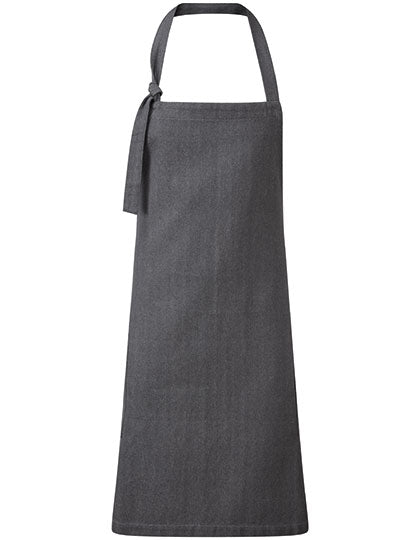 'Regenerate' Sustainable Bib Apron in Grey Denim (ca. Pantone Cool Gray 10C), Größe 86 x 72 cm