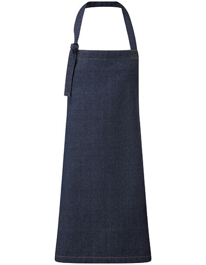 'Regenerate' Sustainable Bib Apron in Indigo Denim (ca. Pantone 2380C), Größe 86 x 72 cm