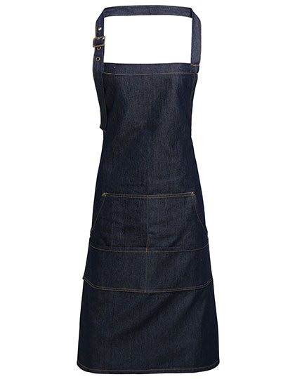 Jeans Stitch Denim Bib Apron in Indigo Denim (ca. Pantone 2767C), Größe 72 x 86 cm