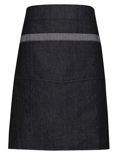 Domain Contrast Denim Waist Apron in Black Denim (ca. Pantone 433C), Größe 70 x 50 cm