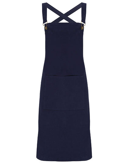 Cross Back Barista Bib Apron in Navy (ca. Pantone 2766C), Größe 72 x 86 cm