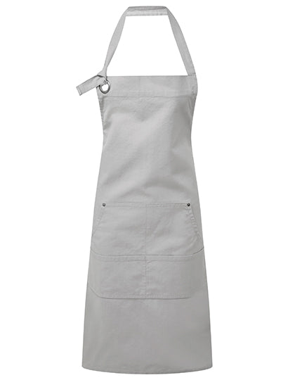 Calibre Heavy Cotton Canvas Pocket Apron in Silver (ca. Pantone 429C), Größe 72 x 86 cm