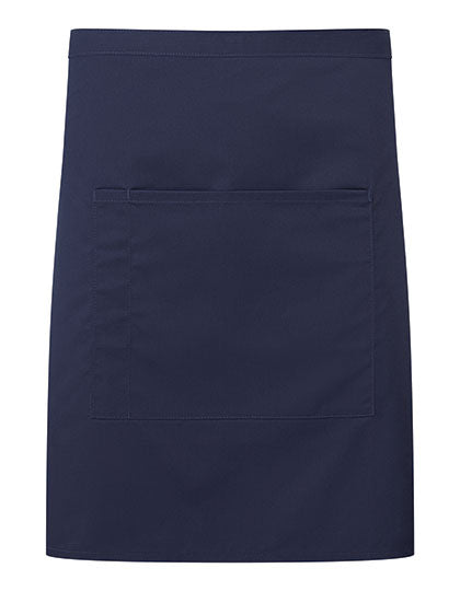 Colours Mid Length Apron with Pocket in Navy (ca. Pantone 533C), Größe 70 x 50 cm