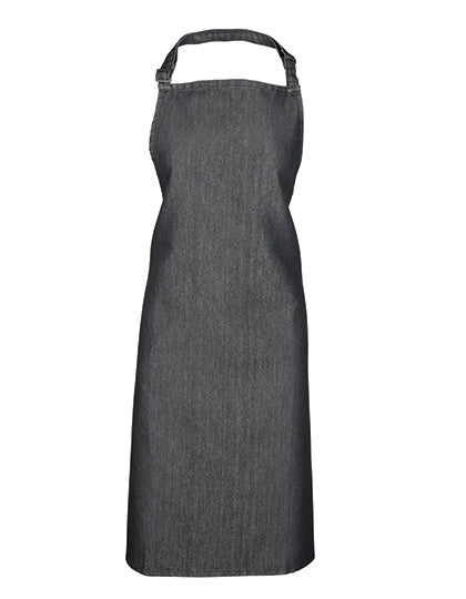 Colours Collection Bib Apron in Black Denim (ca. Pantone 433C), Größe 72 x 86 cm