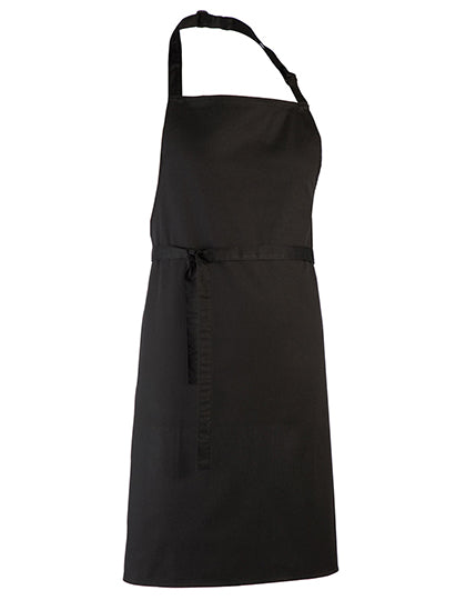 Colours Collection Bib Apron in Black (ca. Pantone Black C), Größe 91 x 102 cm
