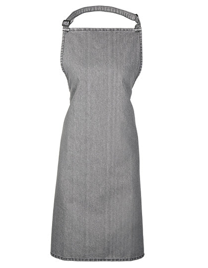 Colours Collection Bib Apron in Grey Denim (ca. Pantone 425C), Größe 72 x 86 cm