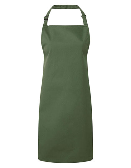 Colours Collection Bib Apron in Moss Green (ca. Pantone 2410C), Größe 72 x 86 cm