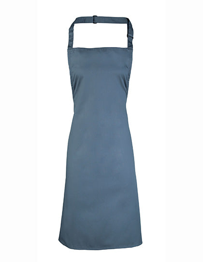 Colours Collection Bib Apron in Steel (ca. Pantone 7545C), Größe 72 x 86 cm