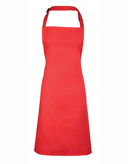 Colours Collection Bib Apron in Strawberry Red (ca. Pantone 186C), Größe 72 x 86 cm