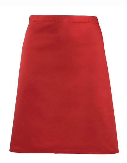 Colours Collection Mid Length Apron in Red (ca. Pantone 200C), Größe 70 x 50 cm