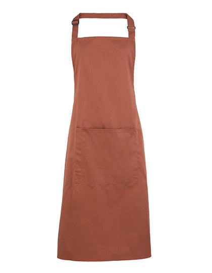 Colours Collection Bib Apron With Pocket in Chestnut (ca. Pantone 7525C), Größe 72 x 86 cm