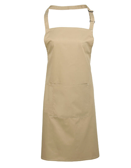 Colours Collection Bib Apron With Pocket in Khaki (ca. Pantone 7503C), Größe 72 x 86 cm