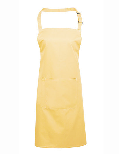 Colours Collection Bib Apron With Pocket in Lemon (ca. Pantone 127C), Größe 72 x 86 cm