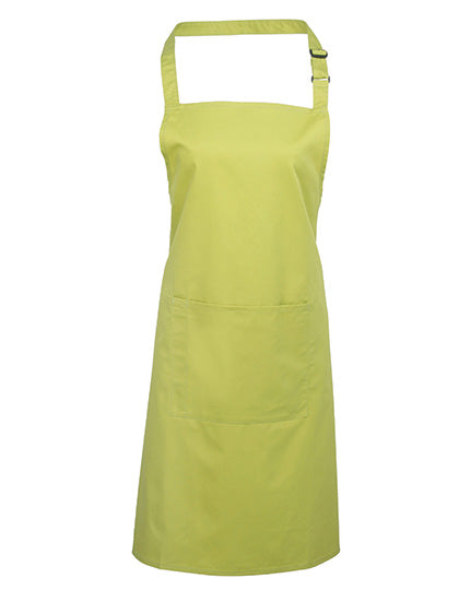 Colours Collection Bib Apron With Pocket in Lime (ca. Pantone 382C), Größe 72 x 86 cm