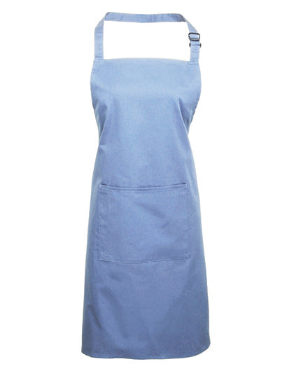 Colours Collection Bib Apron With Pocket in Midblue (ca. Pantone 2718), Größe 72 x 86 cm