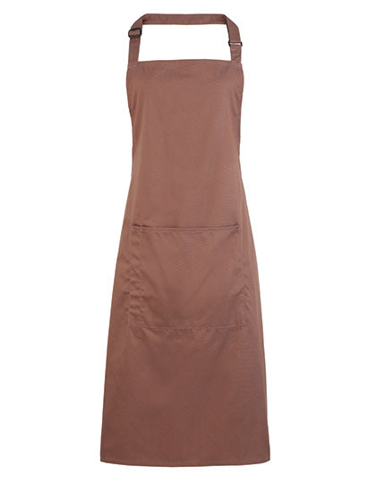Colours Collection Bib Apron With Pocket in Mocha (ca. Pantone 7505C), Größe 72 x 86 cm