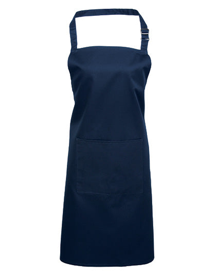Colours Collection Bib Apron With Pocket in Navy (ca. Pantone 2766C), Größe 72 x 86 cm