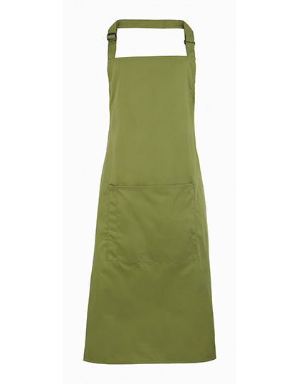 Colours Collection Bib Apron With Pocket in Oasis Green (ca. Pantone 371C), Größe 72 x 86 cm