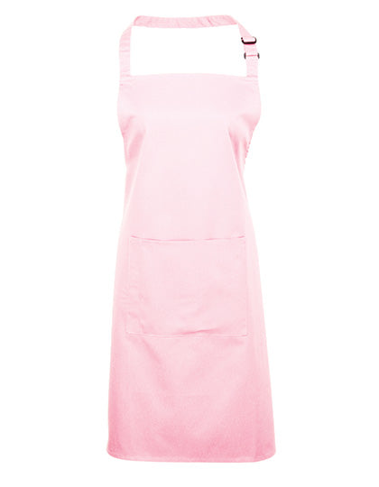 Colours Collection Bib Apron With Pocket in Pink (ca. Pantone 1895C), Größe 72 x 86 cm