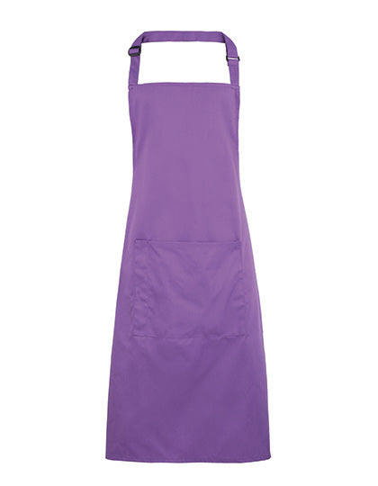 Colours Collection Bib Apron With Pocket in Rich Violet (ca. Pantone 2587C), Größe 72 x 86 cm