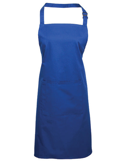 Colours Collection Bib Apron With Pocket in Royal (ca. Pantone 286C), Größe 72 x 86 cm