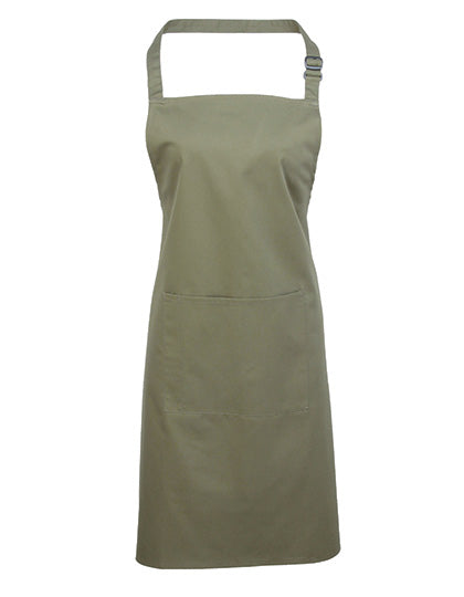 Colours Collection Bib Apron With Pocket in Sage (ca. Pantone 5497C), Größe 72 x 86 cm