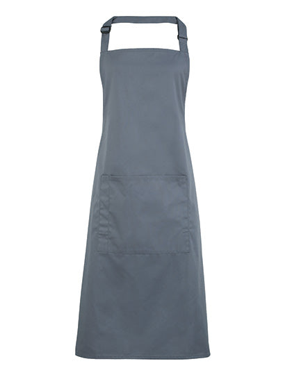 Colours Collection Bib Apron With Pocket in Steel (ca. Pantone 7545C), Größe 72 x 86 cm