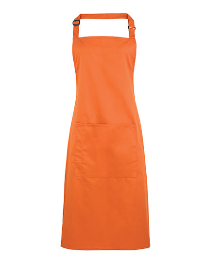 Colours Collection Bib Apron With Pocket in Terracotta (ca. Pantone 159C), Größe 72 x 86 cm