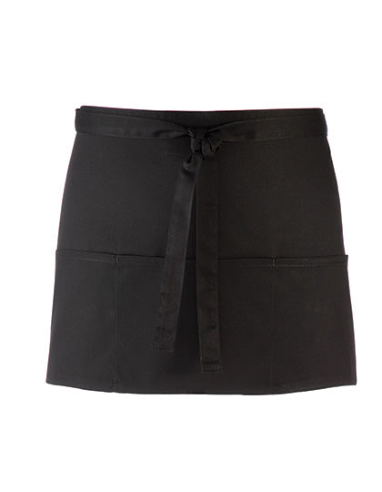 Colours Collection 3-Pocket Apron in Black (ca. Pantone Black C), Größe 60 x 33 cm